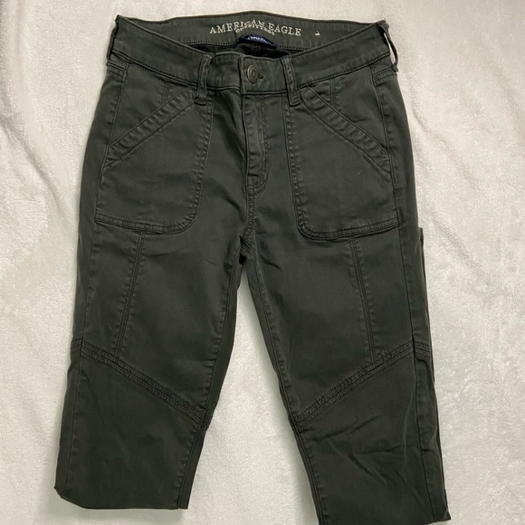 Olive green Super super stretch jeans - Picture 2 of 3